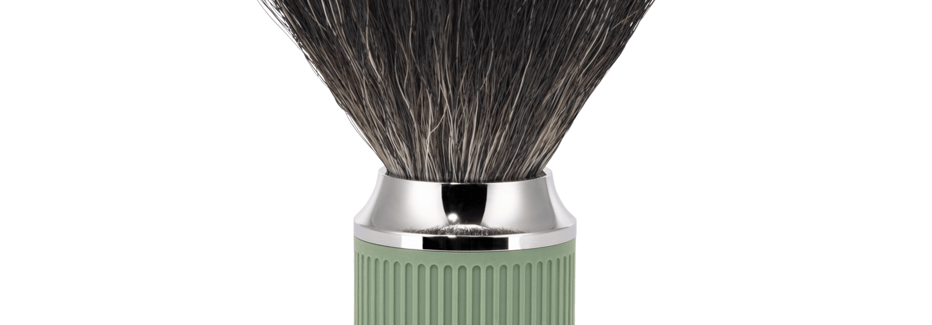 Scheerkwast Zwart Fibre Salviagroen, 21mm