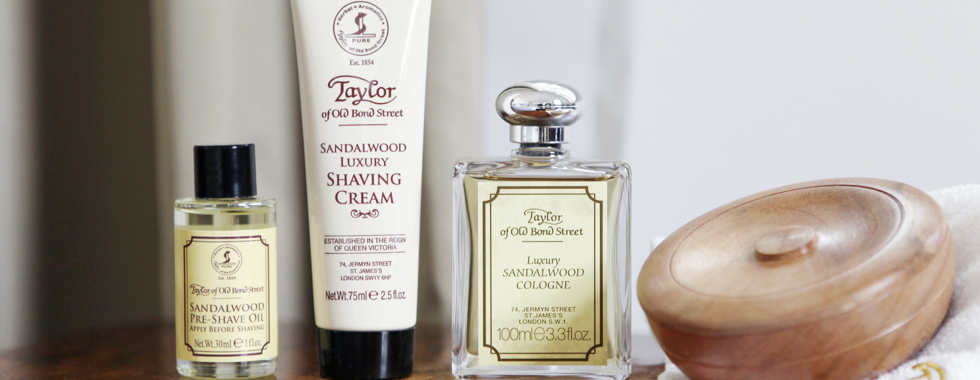 Taylor of Old Bond Street Sandalwood - Shaving Soap, Cream & Aftershave