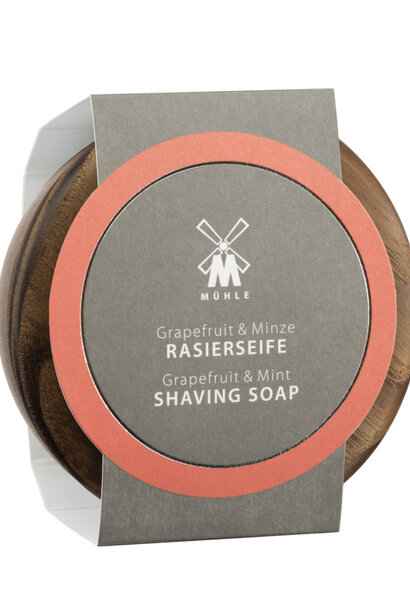 Grapefruit & Mint Scheerzeep 65g Hout