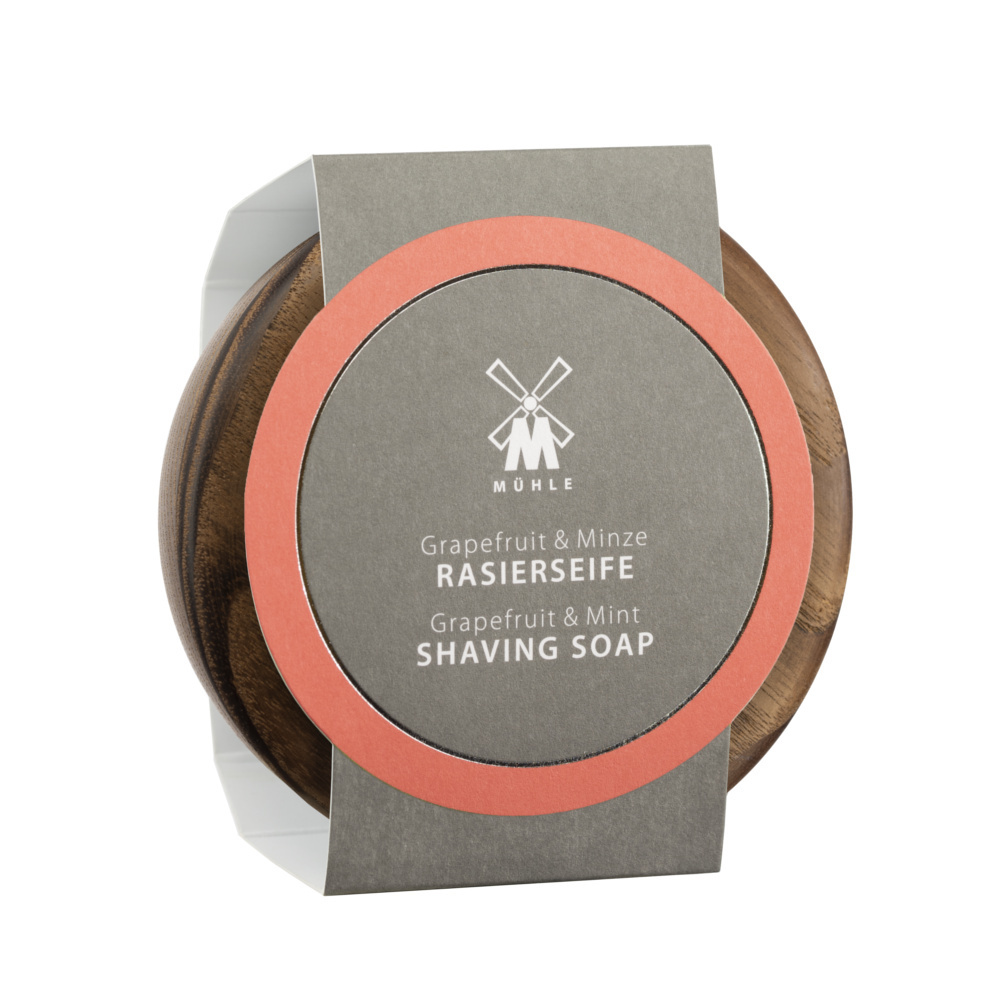 Grapefruit & Mint Scheerzeep 65g Hout-1