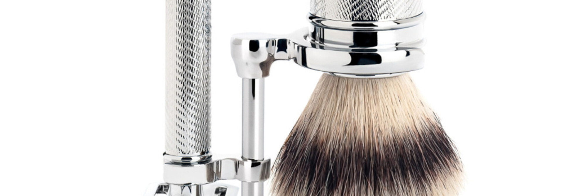 Synthetische scheerkwast - Chroom - 21mm (M)