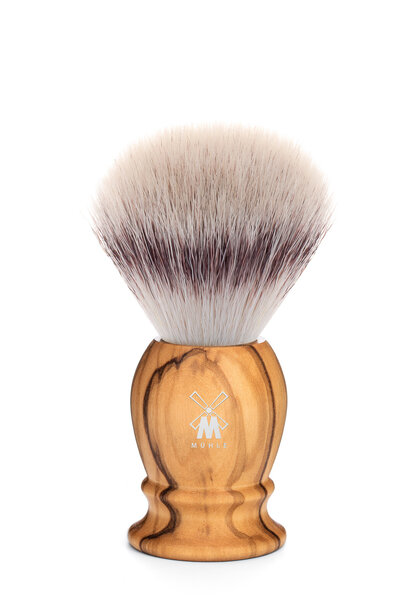 Shaving brush synthetic hair - Olive wood