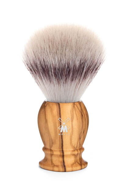 Shaving brush synthetic hair - Olive wood