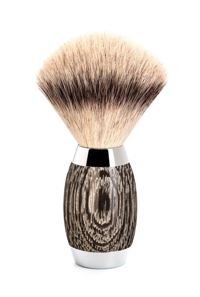 Shaving brush synthetic hair - Bog oak