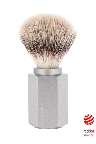Shaving brush synthetic hair - Silver grey
