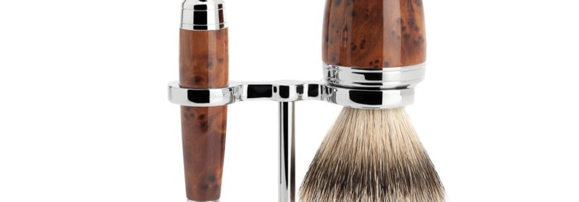 Fusion Rasierset Dachshaar - Thuja-Holz - 21mm (M)