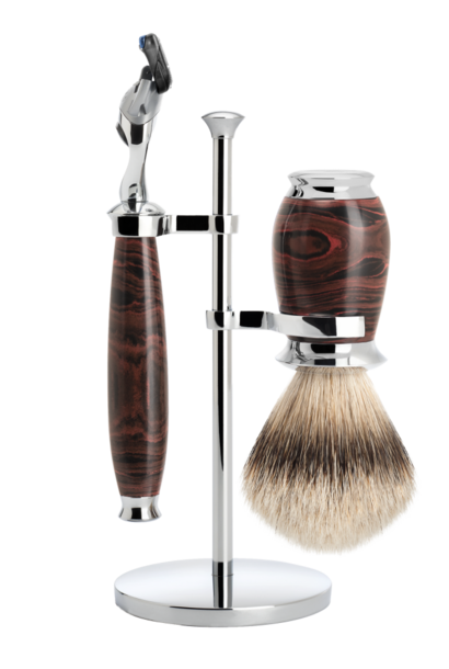 Shaving set Fusion® and badger hair - Ebonite