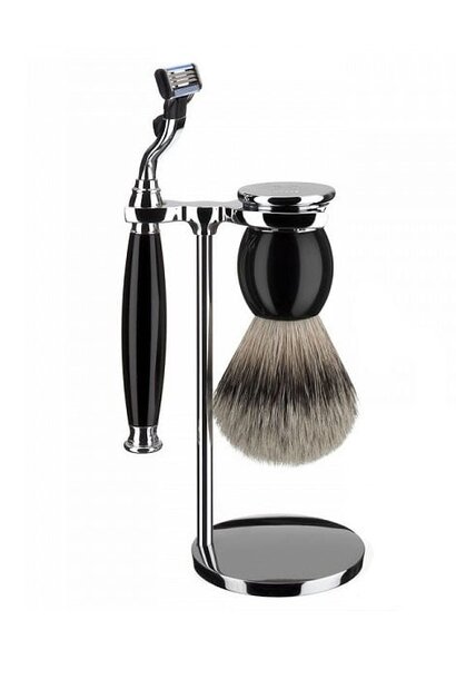 Shaving set Mach3® and badger hair - Black