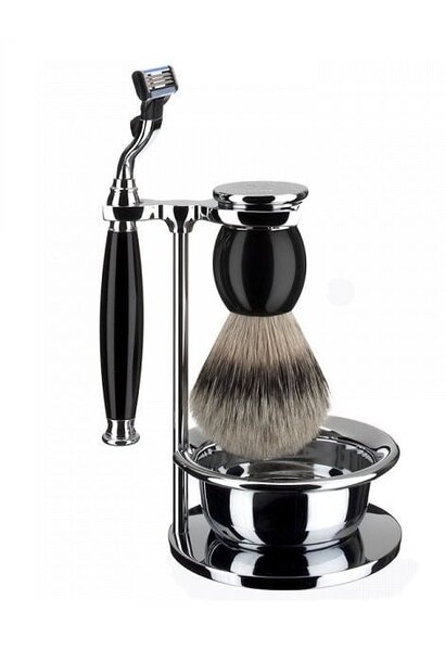 Shaving set Mach3® and badger hair - Black