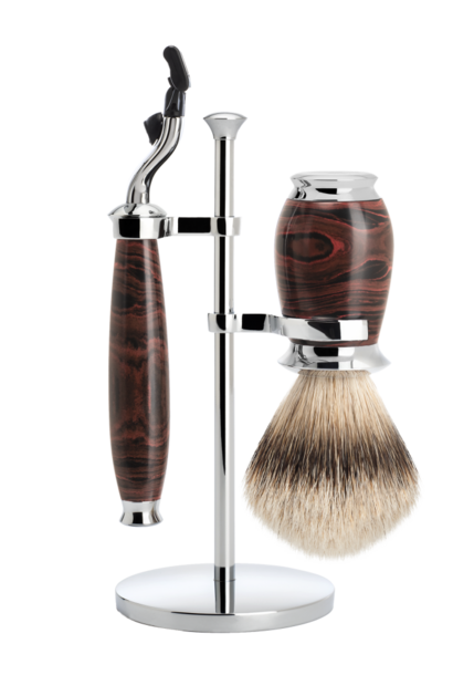 Shaving set Mach3® and badger hair - Ebonite