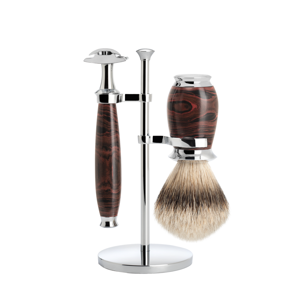 Mach3 Rasierset Dachshaar - Ebonit-Kunstharz - 21mm (M)-1