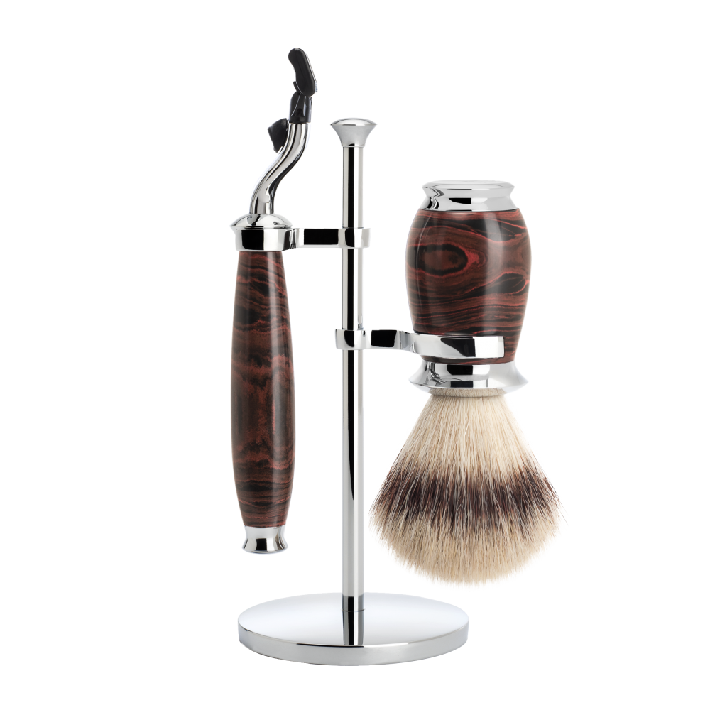 Mach3 Rasierset synthetisch - Ebonit-Kunstharz - 21mm (M)-1