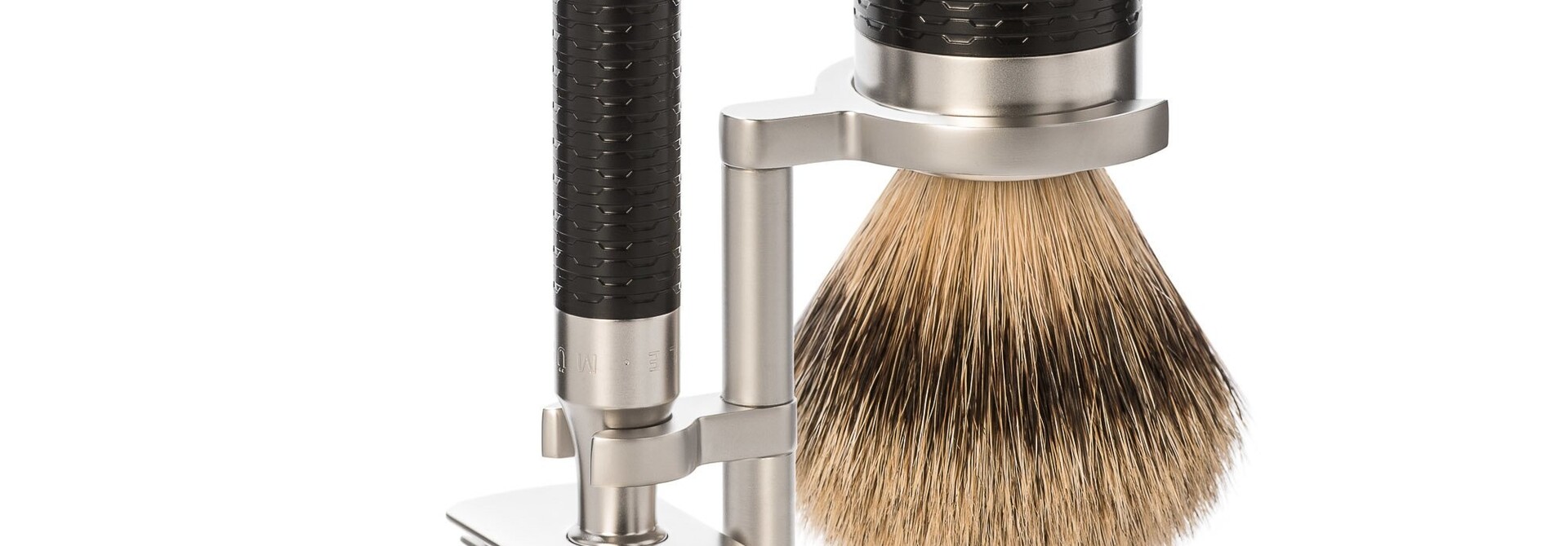 Rasierhobel Rasierset Dachshaar - Edelstahl & Kunstharz - 21mm (M)