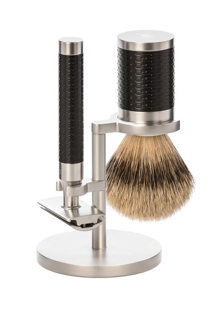 Scheerset Safety razor en Dashaar - RVS Zwart