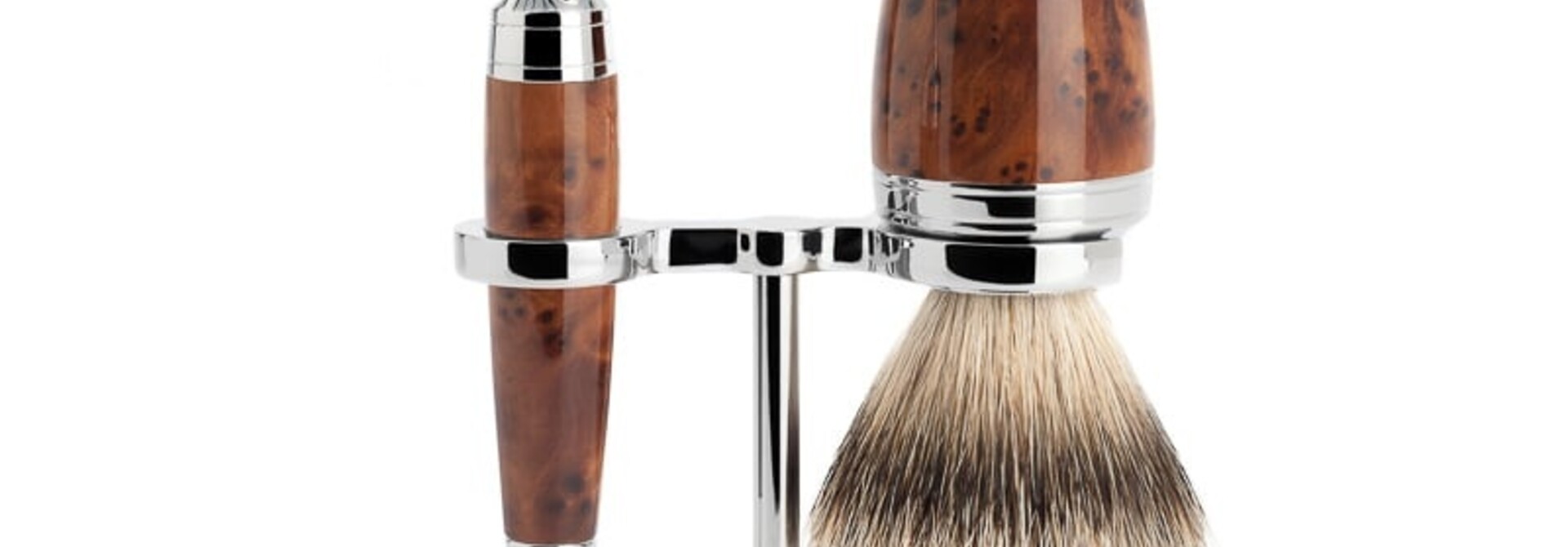 Rasierhobel Rasierset Dachshaar - Thuja-Holz - 21mm (M)