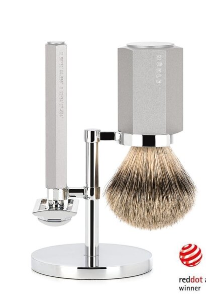 Scheerset Safety razor en Dashaar - Zilvergrijs