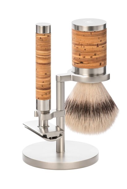 Shaving set safety razor and synthetic hair - Birch