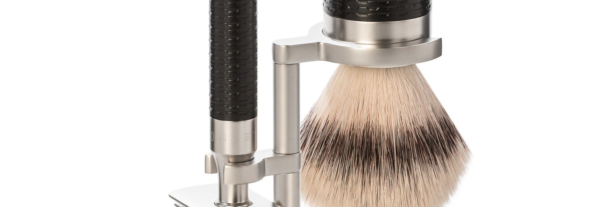 Rasierhobel Rasierset synthetisch - Edelstahl & Kunstharz - 21mm (M)