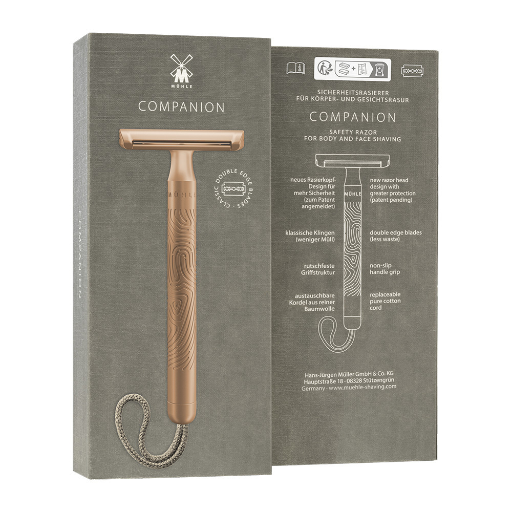 Rasierhobel geschlossener Kamm - Edelstahl Roségold --2