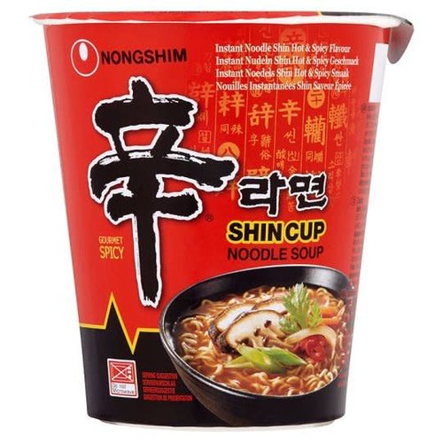 Nongshim Noodle Soup- Shin Cup Gourmet Hot & Spicy 68g