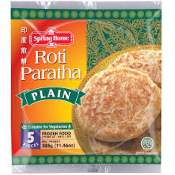 Spring Home Roti Paratha Plain 325g (Frozen) PLEASE CHOOSE A.M. DELIVERY ONLY