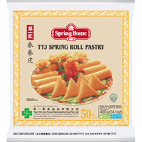 Spring Home TYJ Spring Roll Pastry 6" (50 Sheets) 400g (Frozen)   PLEASE CHOOSE A.M. DELIVERY ONLY