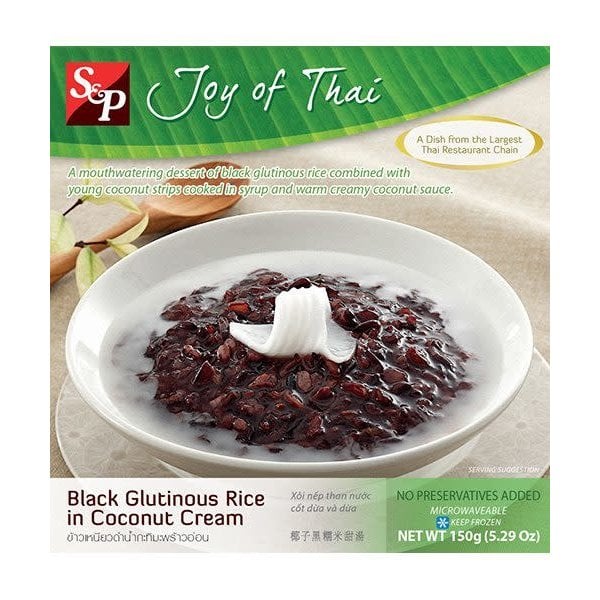 S & P Black Glutinous Rice In Cococnut Cream 150g(Frozen)  PLEASE CHOOSE A.M. DELIVERY ONLY