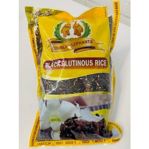 Double Elephants Thai Black Glutinous Rice 1kg
