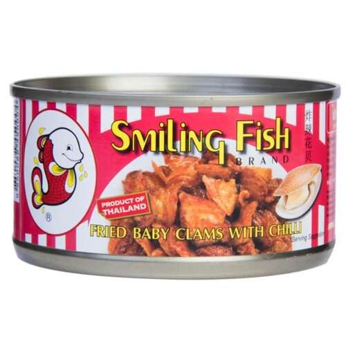 Smiling Fish Fried Baby Clams with Chilli 70g