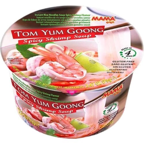 Instant Noodles Thai MAMA Cup Flavor Shrimp Spicy Soup Tom Yum Hot