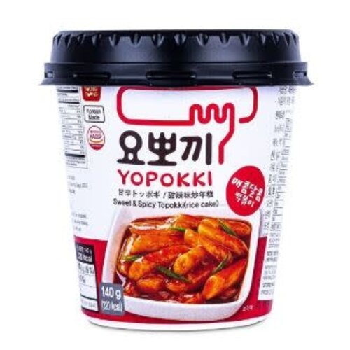 Yongpoong Instant Cup Topokki Yopokki  Sweet & Spicy (Rice Cake) 140g