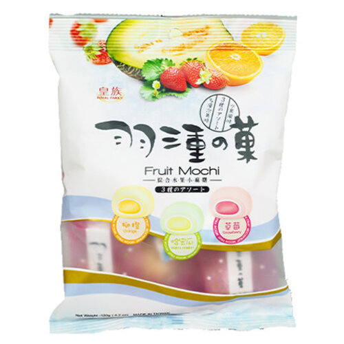 Taiwan Dessert Mix Fruit Mochi Strawberry, Orange and Lemon 120g