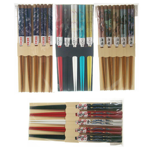 Chopsticks with Chinese Painting 5 pairs (Random piece)