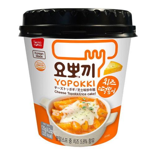Yongpoong Instant Cup Topokki Yopokki (Rice Cake) - Cheese Flavour 120g