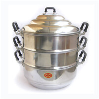 Diamond Aluminium Steamer Pot with Lid - 26cm