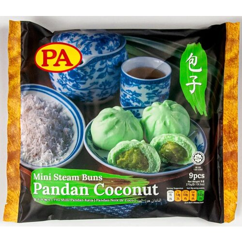 PA Food Mini Steam Buns Pandan Coconut (9 Pieces) FROZEN- CHOOSE NEXT DAY DELIVERY ONLY