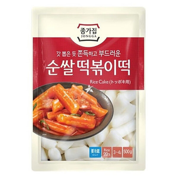 Jongga Korean Rice Cake ( Tubular Type) 500g Best Before 20/01/26 FRESH- PLEASE CHOOSE NEXT DAY DELIVERY