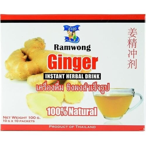 Ramwong Instant Herbal Drink - Ginger 10g x 10 Sachets