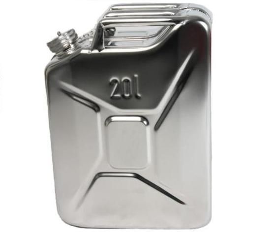 Bidon, 20 litres, en tôle d'acier inoxydable