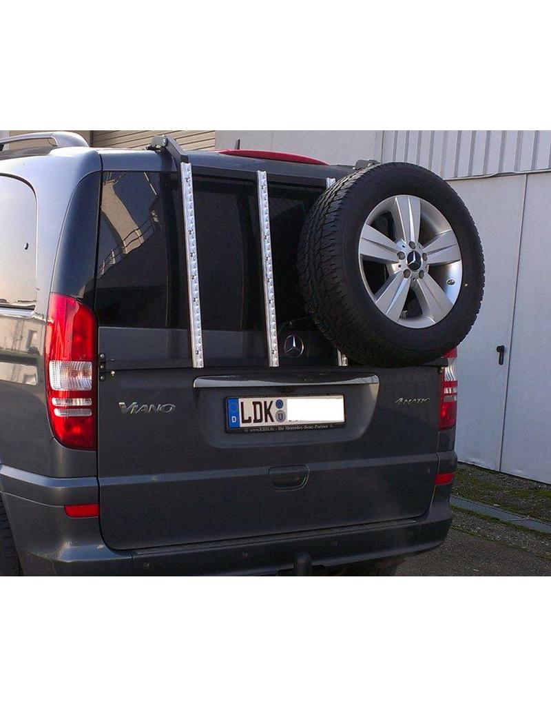 Rear carrier "modular" for carrying spare wheel, canister, etc. Mercedes VITO/VIANO 639