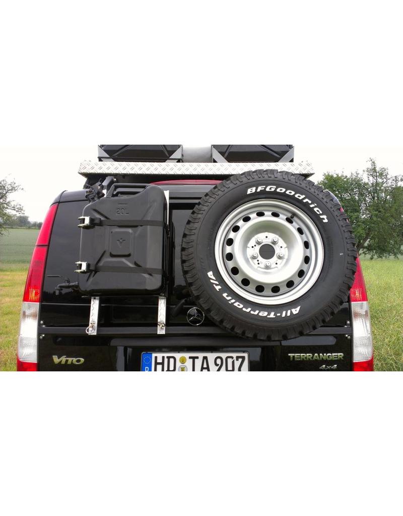 Rear carrier "modular" for carrying spare wheel, canister, etc. Mercedes VITO/VIANO 639