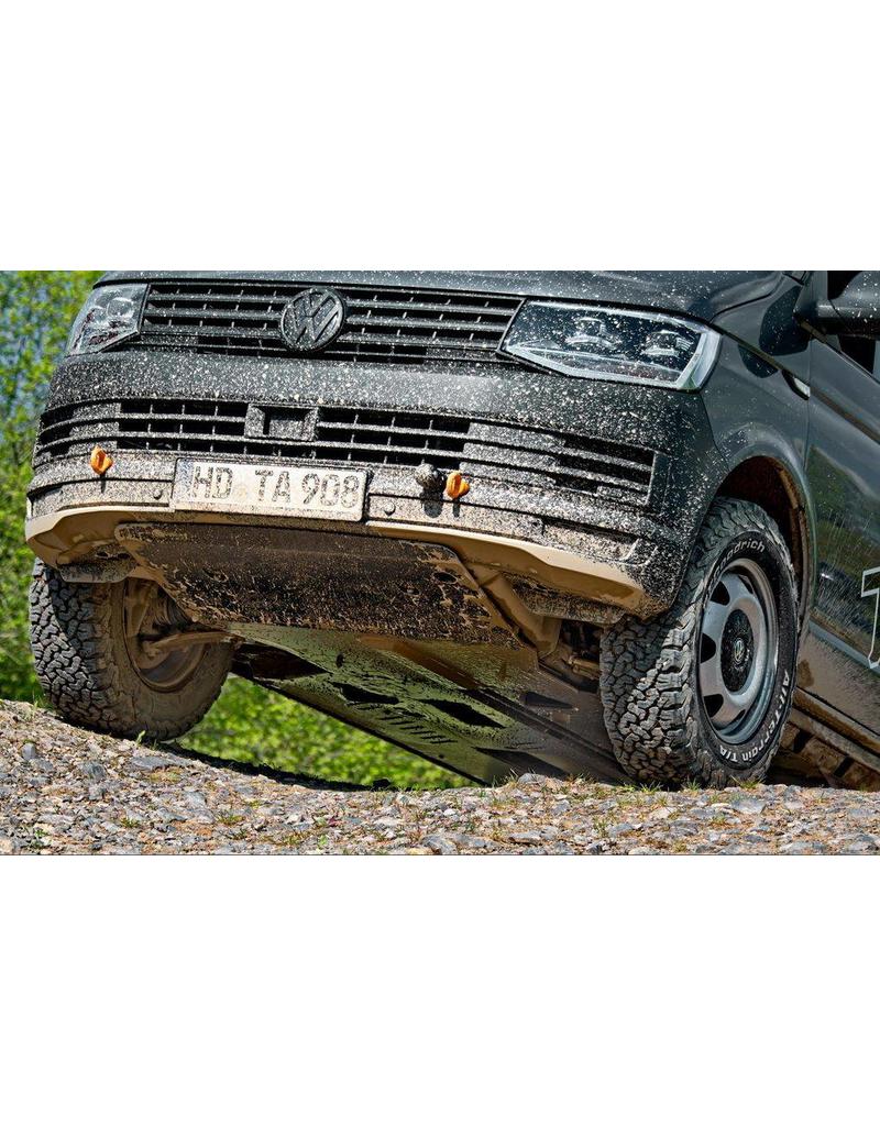 Winch (central winch) for VW T5-T6.1, for front and rear use, incl. WARN ZEON 8 (3500 kg) from Terranger