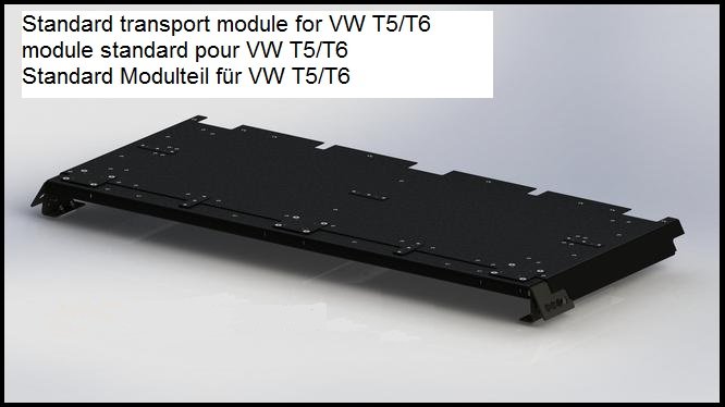 Module portatif standard pour le GTV-GMB VW T5/6 galerie de toit modulaire