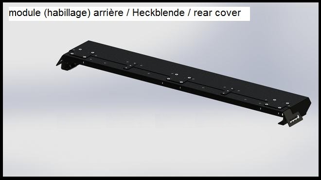 Module habillage arrière standard pour le GTV-GMB VW T5/6 galerie de toit modulaire
