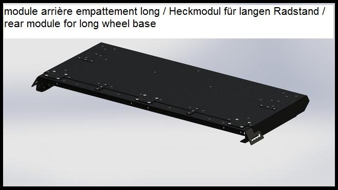 Module portatif arrière LONG pour le GTV-GMB VW T5/6 galerie de toit modulaire