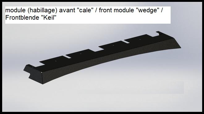 Module habillage avant "cale" pour le GTV-GMB VW T5/6 galerie de toit modulaire