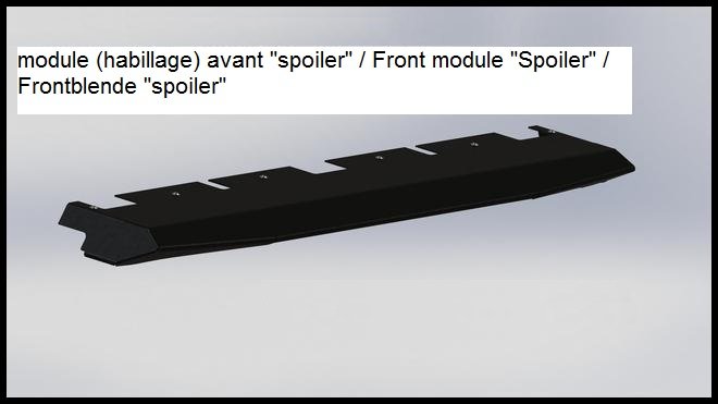 Module habillage avant "spoiler" pour le GTV-GMB VW T5/6 galerie de toit modulaire