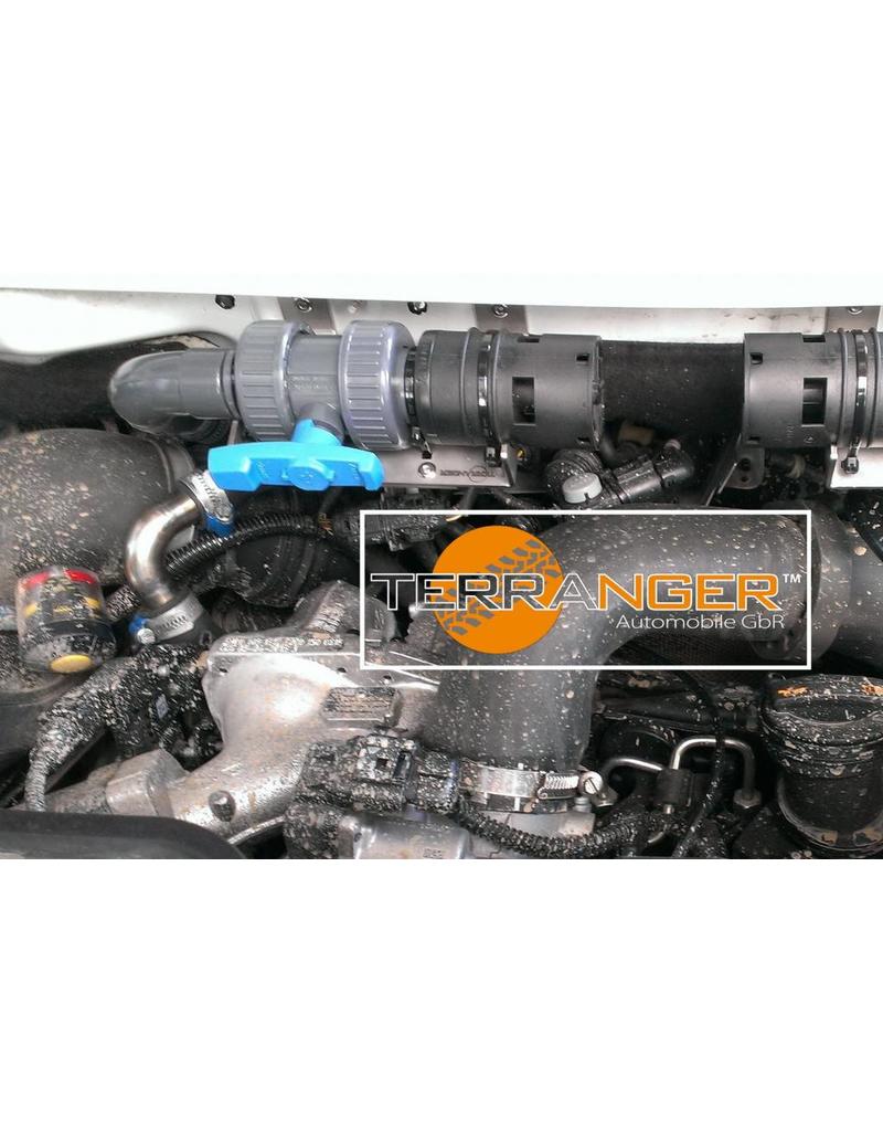 Conversion kit for air heater for more wading depth, suitable for VW T5 / T6