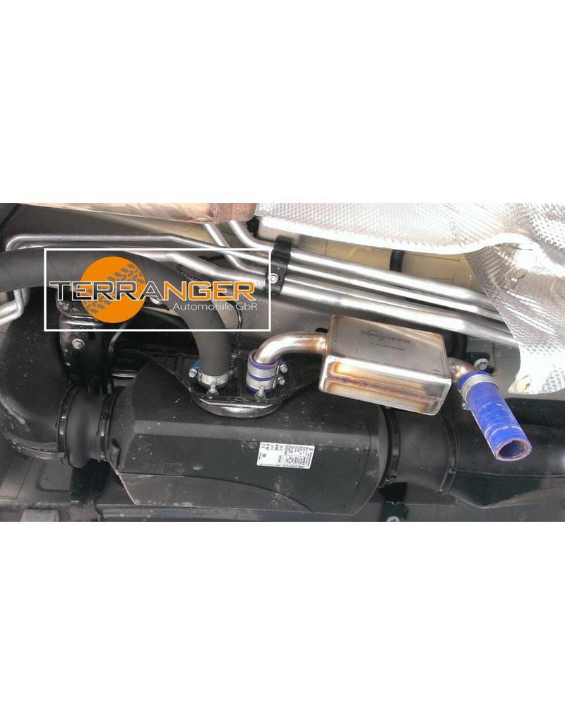 Silencieux / amortisseur de bruit étanche adapté à un chauffage auxiliaire à air adapté au VW T5/T6 (consigne inclu)