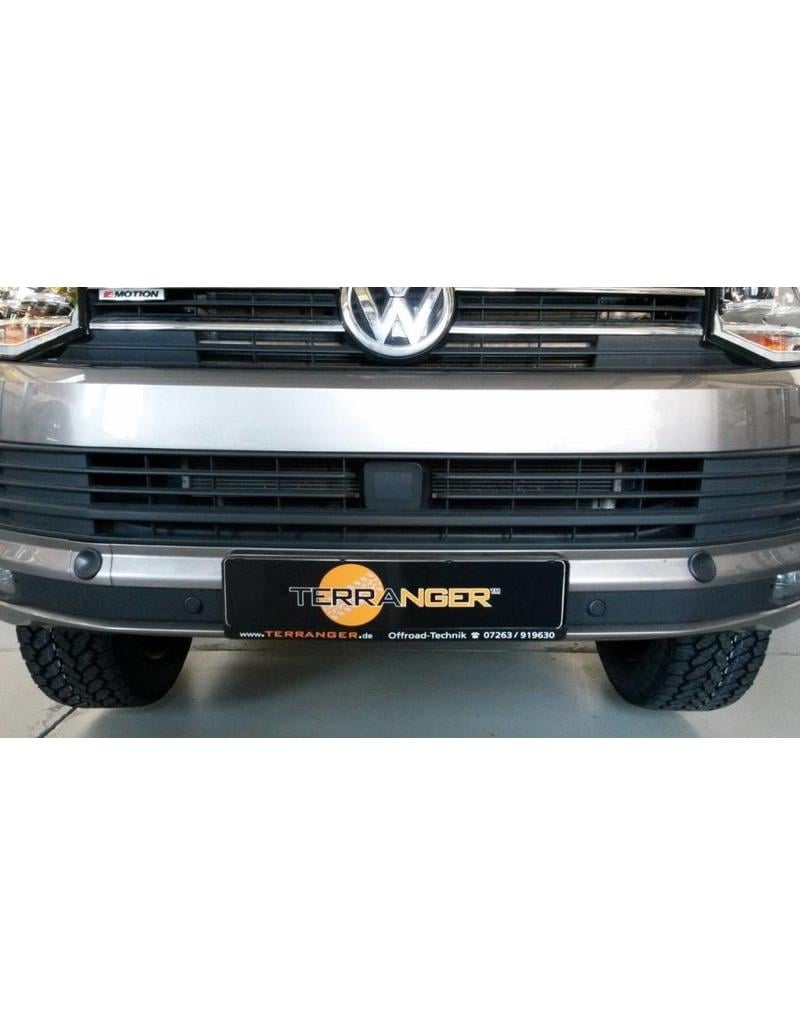 Installation of reinforced towing hooks, front, suitable for VW T5/6